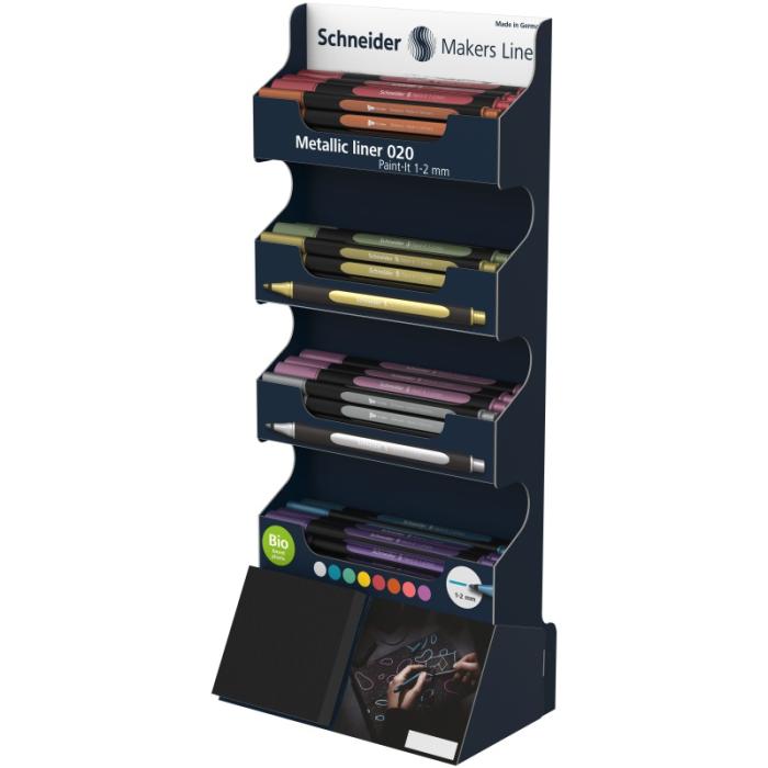 ΒΙΤΡΙΝΑ RACK ΜΑΡΚΑΔΟΡΟΙ SCHNEIDER METALIC PAINT-IT 020  (stand 80τεμ.)