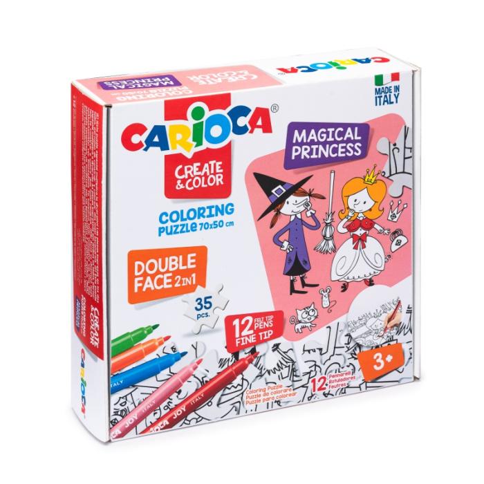 ΣΕΤ ΖΩΓΡΑΦΙΚΗΣ CARIOCA PUZZLE 35τεμ.MAGICAL PRINCESS