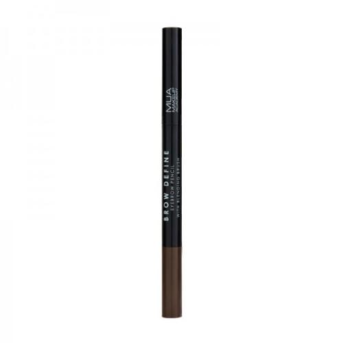 MUA Brow Define Eyebrow Pencil - With Blending Brush - Dark Brown