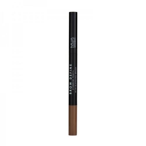 MUA Brow Define Eyebrow Pencil - With Blending Brush - Mid Brown