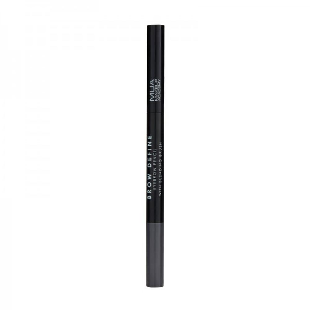 MUA Brow Define Eyebrow Pencil - With Blending Brush - Grey