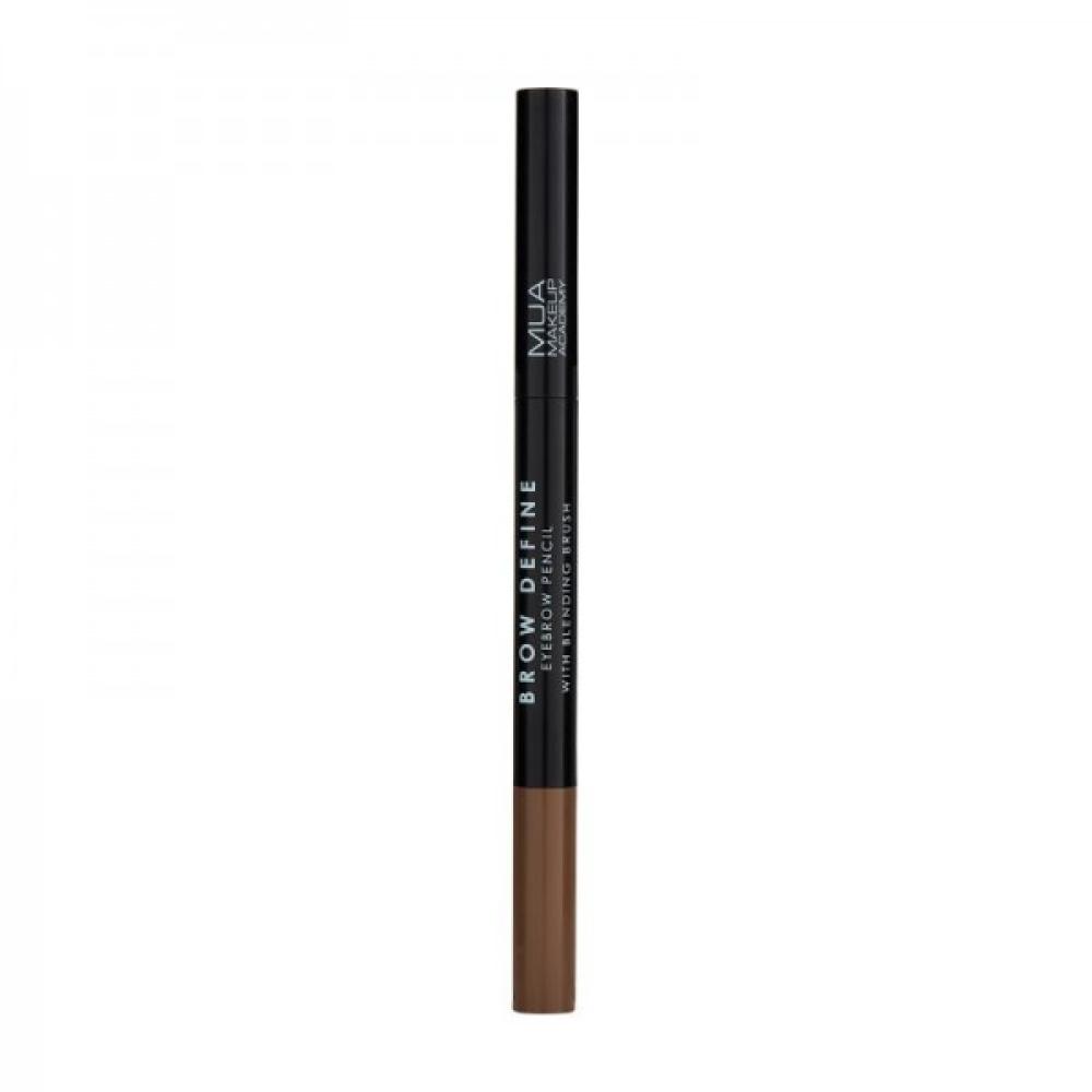 MUA Brow Define Eyebrow Pencil - With Blending Brush - Mid Brown