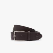 LACOSTE Men's Lacoste Engraved Buckle Texturised Leather Belt - 3@3RC4005