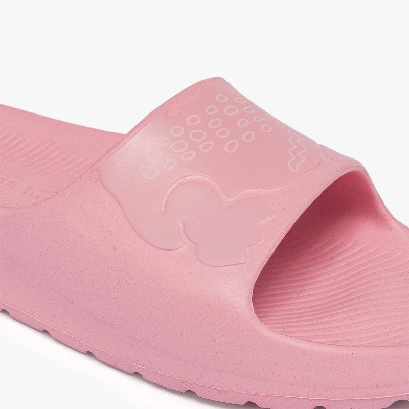 LACOSTE Women's Croco 2.0 Synthetic Logo Strap Slides - 37-43CFA002813C