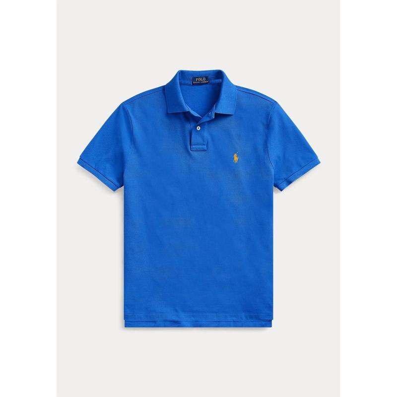 Custom Slim Fit Mesh Polo Shirt - 710782592011 - POLO RALPH LAUREN