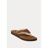 Polo Ralph Lauren Grosgrain-Trim Suede Flip-Flop - 3816892951002 - POLO RALPH LAUREN