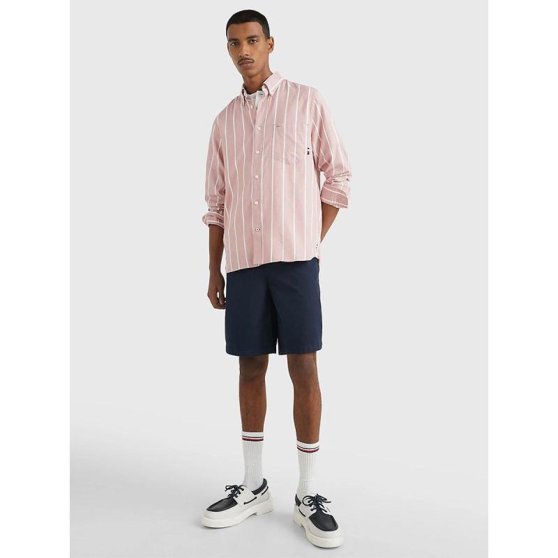 STRIPE REGULAR FIT OXFORD SHIRT - MW0MW30080 - TOMMY HILFIGER