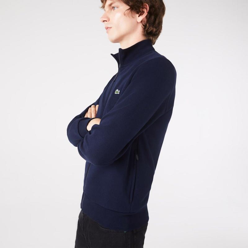 Men's Lacoste Regular Fit Brushed Fleece Zippered Sweatshirt - 5@3SH9622 - LACOSTE
