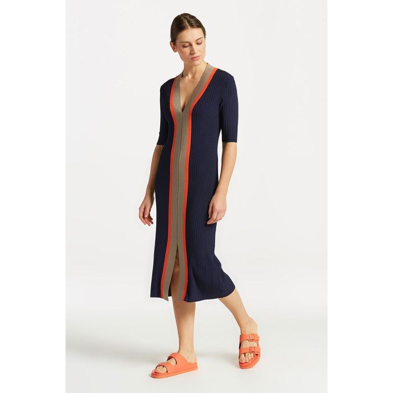 GANT Ribbed V-Neck Dress - 3GW4502061