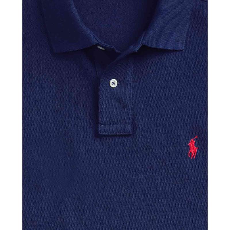 Custom Slim Fit Mesh Polo Shirt - 5@710782592008 - POLO RALPH LAUREN