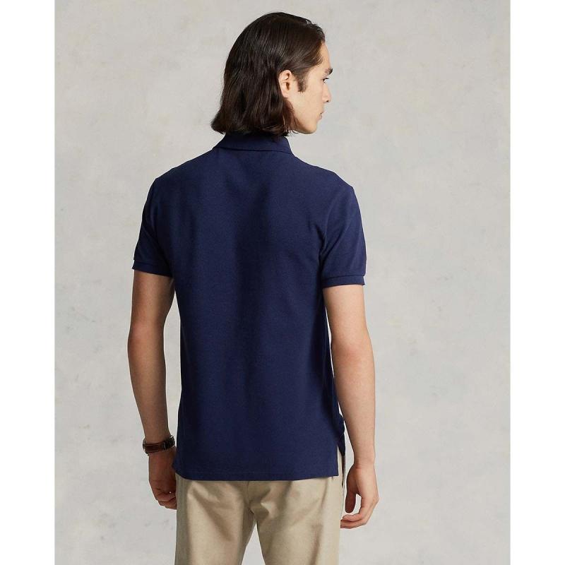 Custom Slim Fit Mesh Polo Shirt - 5@710782592008 - POLO RALPH LAUREN