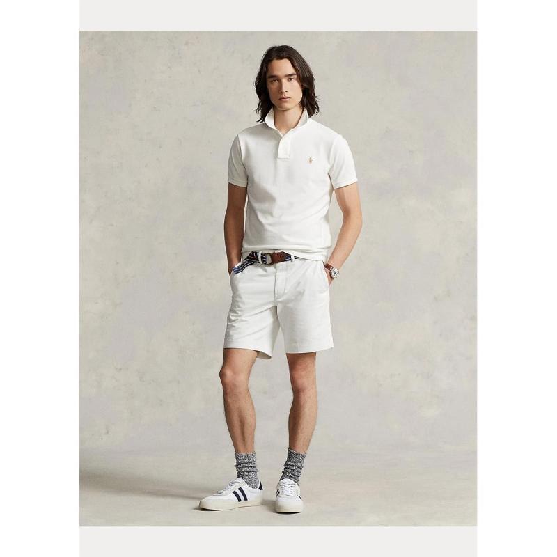 Custom Slim Fit Mesh Polo Shirt - 710680784321 - POLO RALPH LAUREN