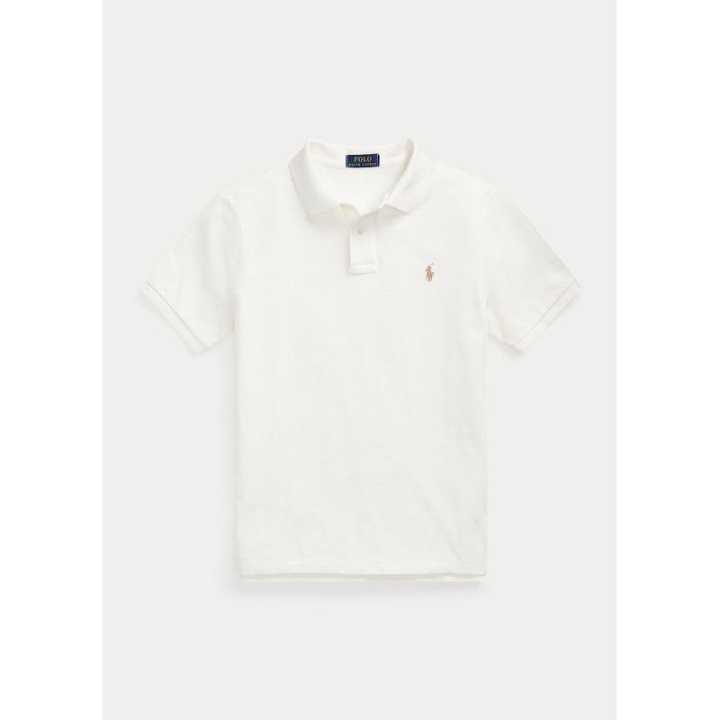 Custom Slim Fit Mesh Polo Shirt - 710680784321 - POLO RALPH LAUREN