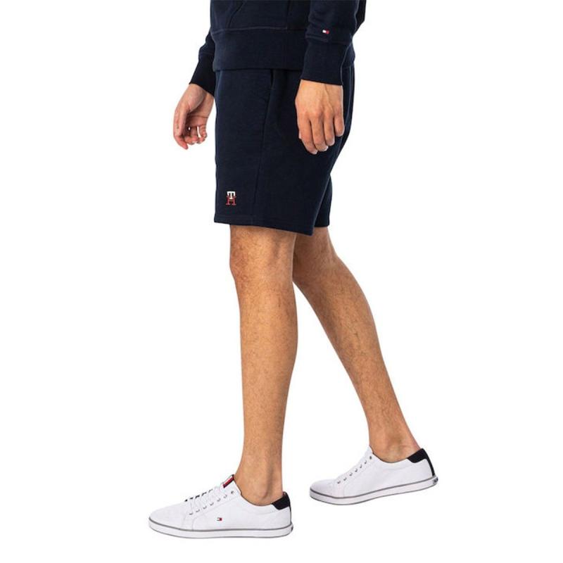 FLEECE MONOGRAM SWEAT SHORTS - MW0MW30032 - TOMMY HILFIGER