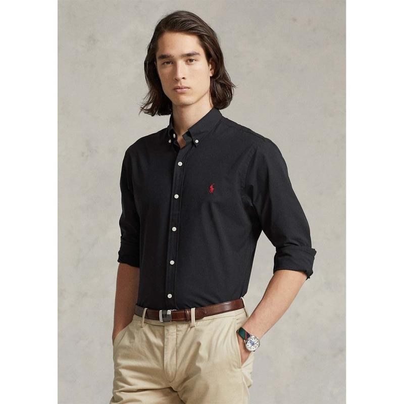 Custom Fit Stretch Poplin Shirt - 710867364006 - POLO RALPH LAUREN