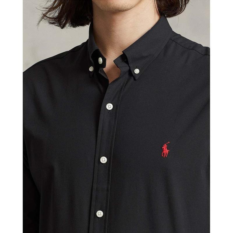 Custom Fit Stretch Poplin Shirt - 710867364006 - POLO RALPH LAUREN