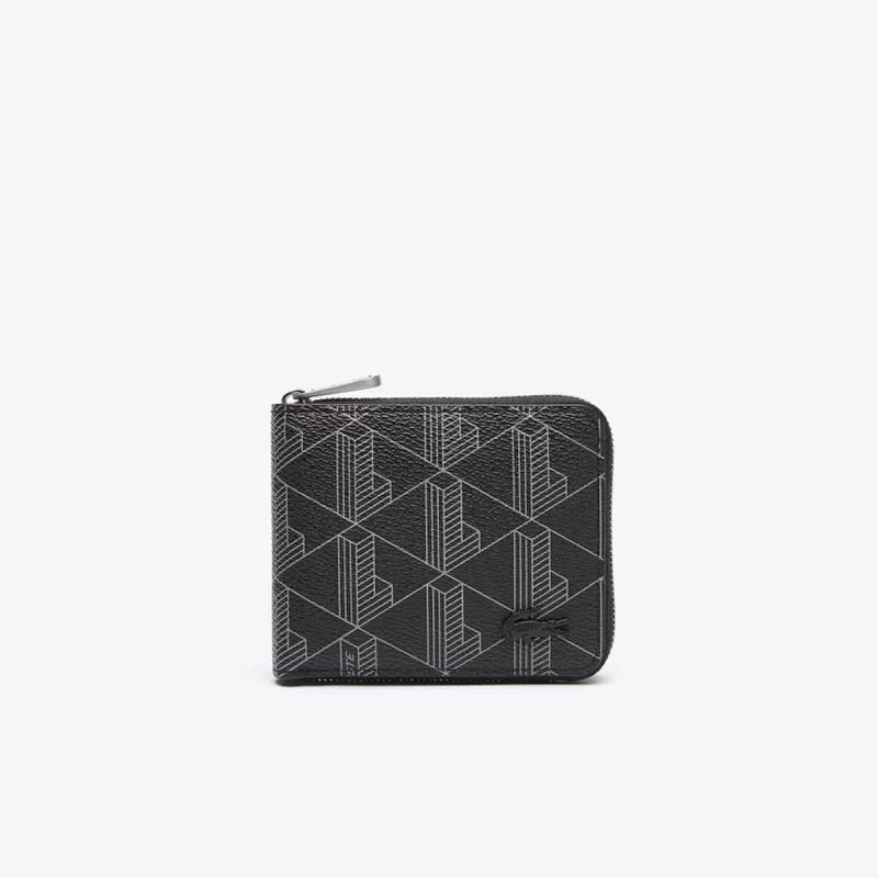 Men's Monogram Zip Billfold - 9@3NH4005LX - LACOSTE