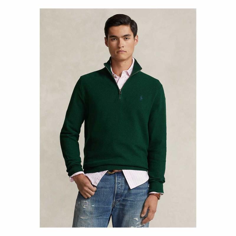 Mesh-Knit Cotton Quarter-Zip Jumper - 710932304009 - POLO RALPH LAUREN