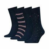 TH MEN SOCK 4P TIN GIFTBOX STR - 701224441 - TOMMY HILFIGER