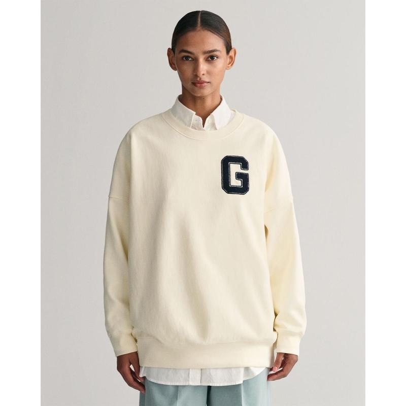 Oversized G Crew Neck Sweatshirt - 3GW4200738 - GANT