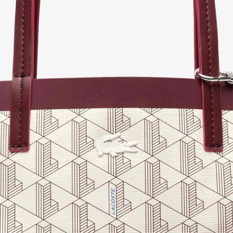 Lacoste γυναικεία τσάντα ώμου με all-over monogram print - 3NF4478HN - LACOSTE