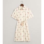 Printed Short Sleeve Shirt Dress - 3GW4503321 - GANT