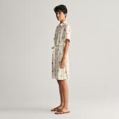 Printed Short Sleeve Shirt Dress - 3GW4503321 - GANT