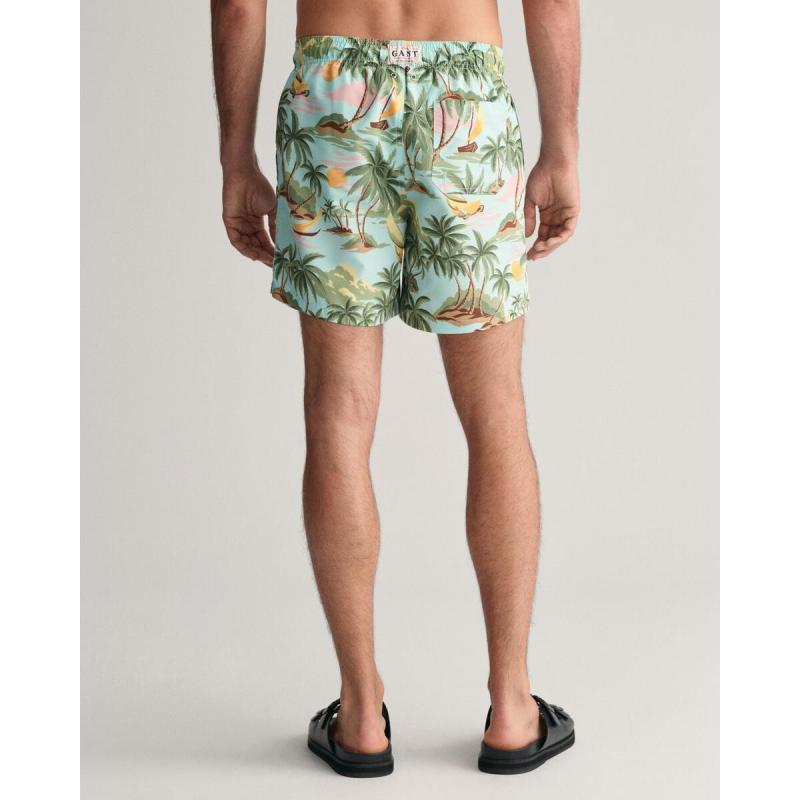 Hawaiian Print Swim Shorts - 3G922416008 - GANT
