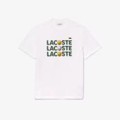 MEN'S HEAVY COTTON TENNIS BALL PRINT T-SHIRT - 3TH7370 - LACOSTE