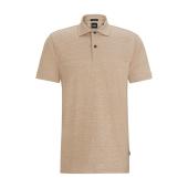 REGULAR-FIT POLO SHIRT IN COTTON AND LINEN - 50511600 - BOSS