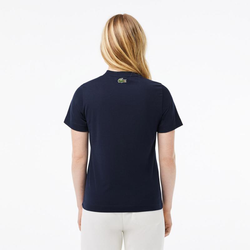Γυναικείο Embroidery Detail Jersey T-shirt - 3TF7267 - LACOSTE