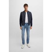 SLIM-FIT JEANS IN BLUE CASHMERE-TOUCH DENIM - 50513631 - BOSS