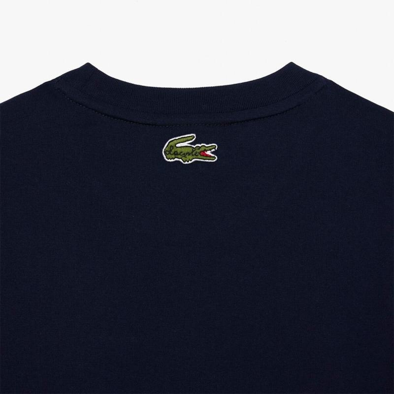 Γυναικείο Embroidery Detail Jersey T-shirt - 3TF7267 - LACOSTE