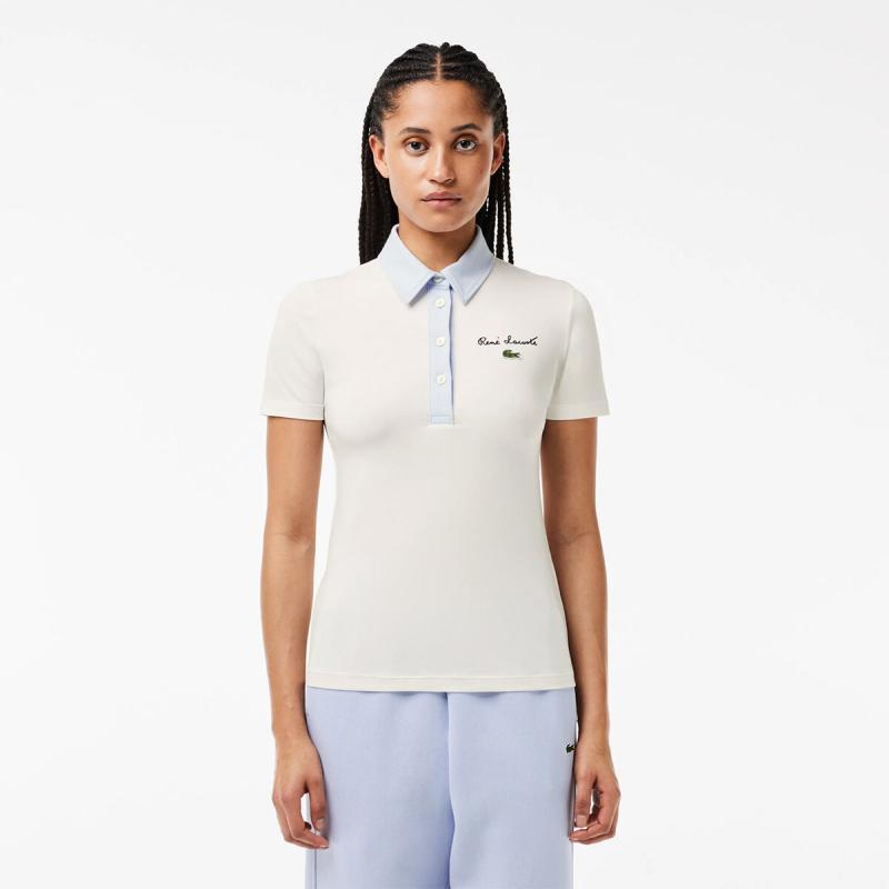Slim Fit Stretch Jersey Contrast Collar Polo - 3DF7107 - LACOSTE