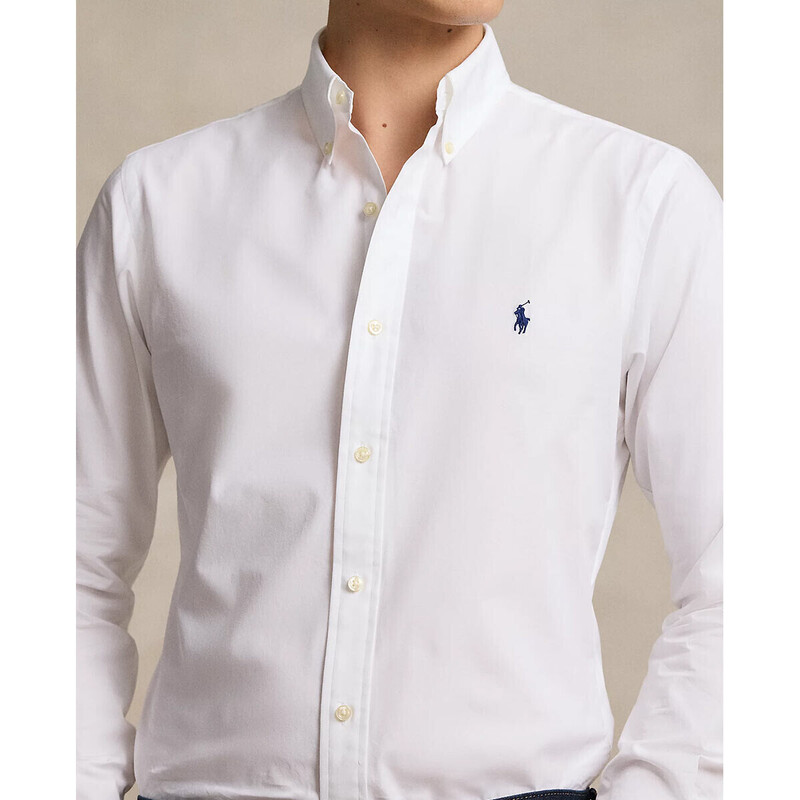 Custom Fit Stretch Poplin Shirt - 9@710928255002 - POLO RALPH LAUREN