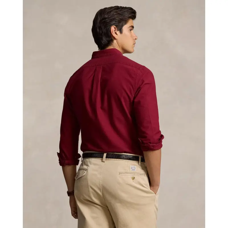 Custom Fit Garment-Dyed Oxford Shirt - 710805564053 - POLO RALPH LAUREN