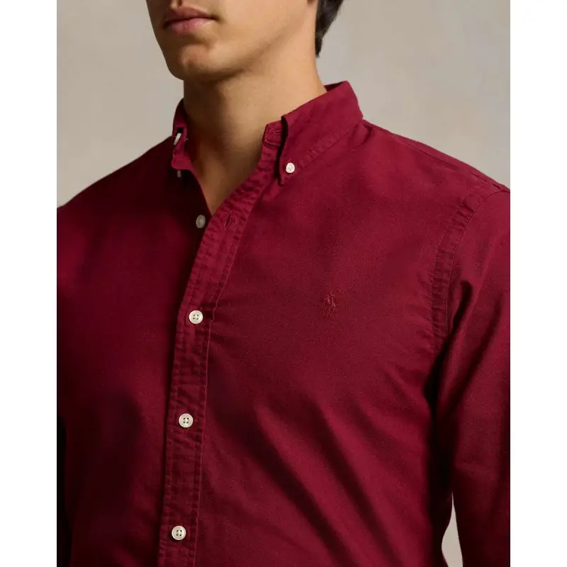 Custom Fit Garment-Dyed Oxford Shirt - 710805564053 - POLO RALPH LAUREN