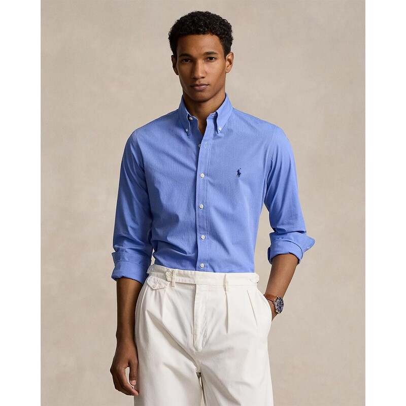 Custom Fit Stretch Poplin Shirt - 9@710928255003 - POLO RALPH LAUREN