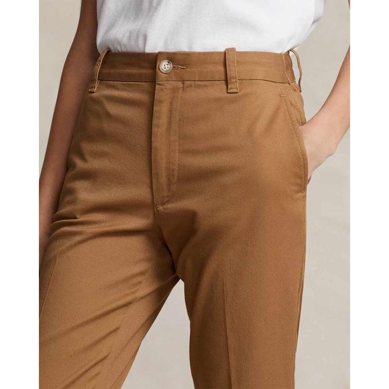 Cropped Slim Fit Twill Chino Trouser - 211890343004 - POLO RALPH LAUREN