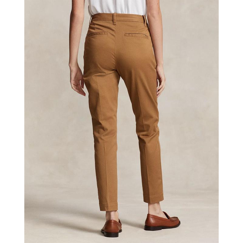 Cropped Slim Fit Twill Chino Trouser - 211890343004 - POLO RALPH LAUREN