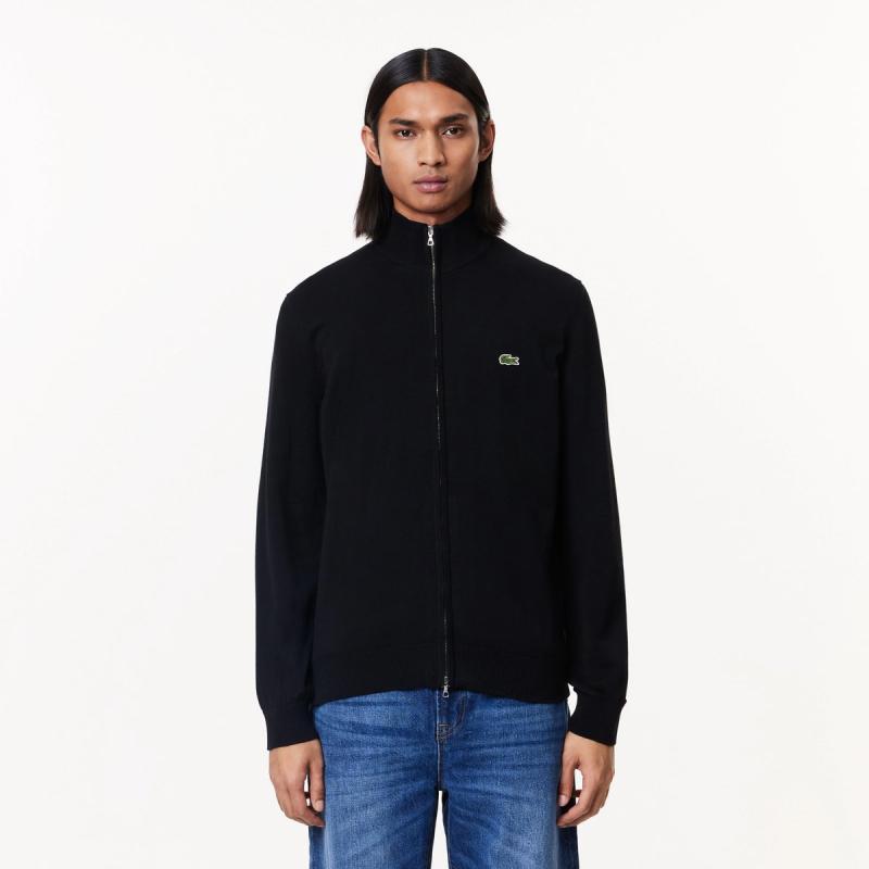Zipped High Neck Cotton Sweater - 8@3AH1957 - LACOSTE
