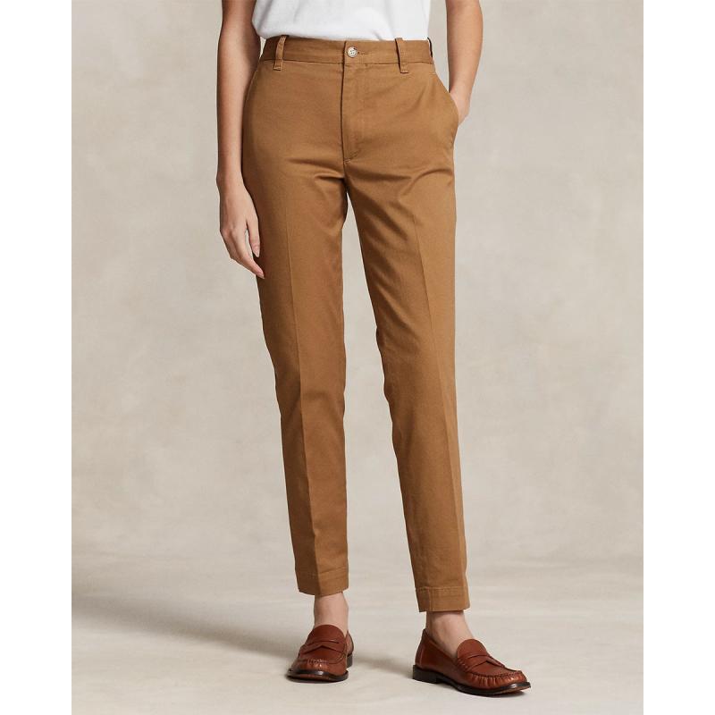 Cropped Slim Fit Twill Chino Trouser - 211890343004 - POLO RALPH LAUREN