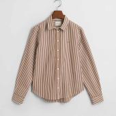 Regular Fit Striped Poplin Shirt - 8@3GW4300214 - GANT