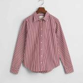 Regular Fit Striped Poplin Shirt - 8@3GW4300214 - GANT