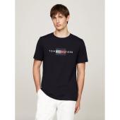 HILFIGER FLAG EMBRO TEE - MW0MW36455 - TOMMY HILFIGER