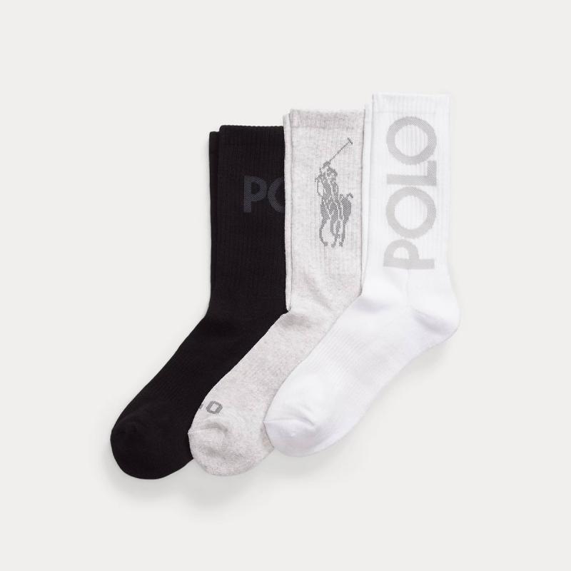 Logo Crew Sock 3-Pack - 455956256001 - POLO RALPH LAUREN