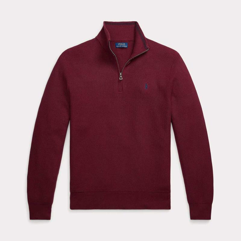 Mesh-Knit Cotton Quarter-Zip Jumper - 710932304513 - POLO RALPH LAUREN
