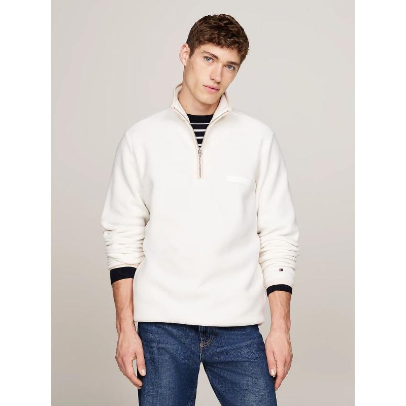 MONOTYPE TEXTURED FLEECE MOCK - MW0MW37229 - TOMMY HILFIGER