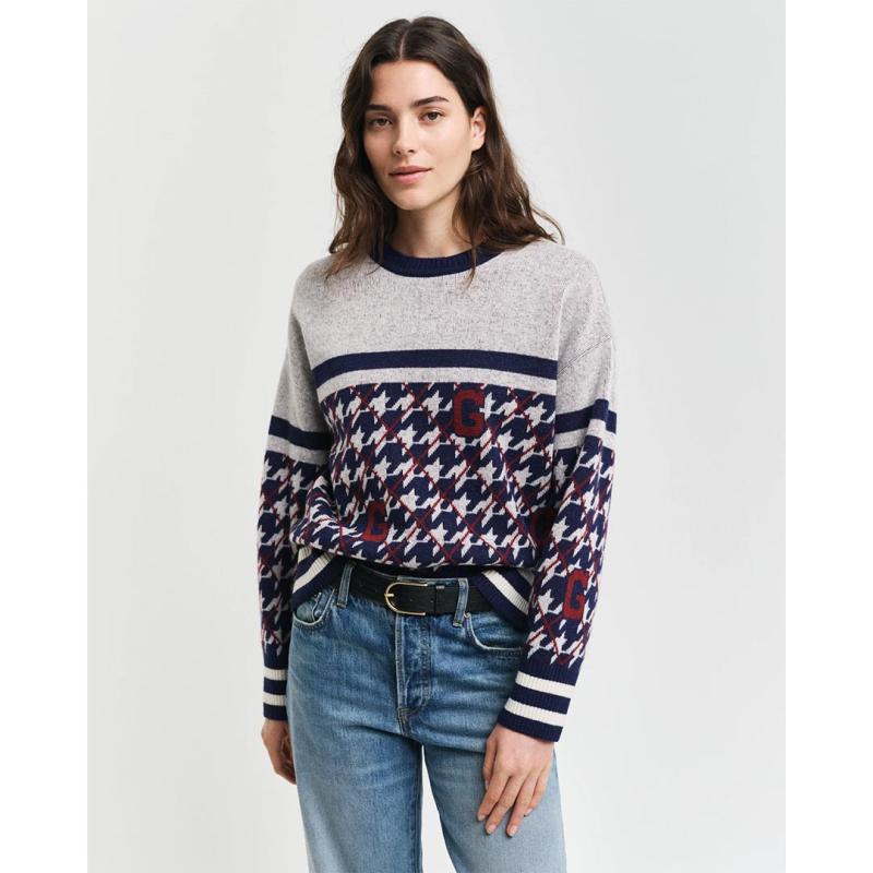 Houndstooth C-neck - 3GW4805274 - GANT