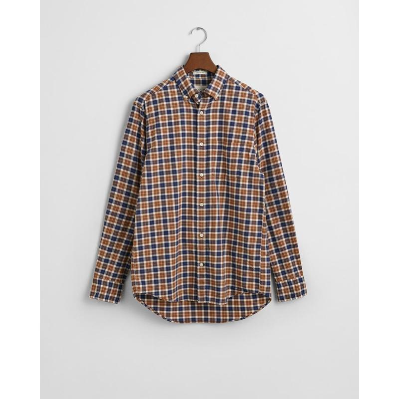 Regular Fit Checked Light Twill Shirt - 3G3240194 - GANT
